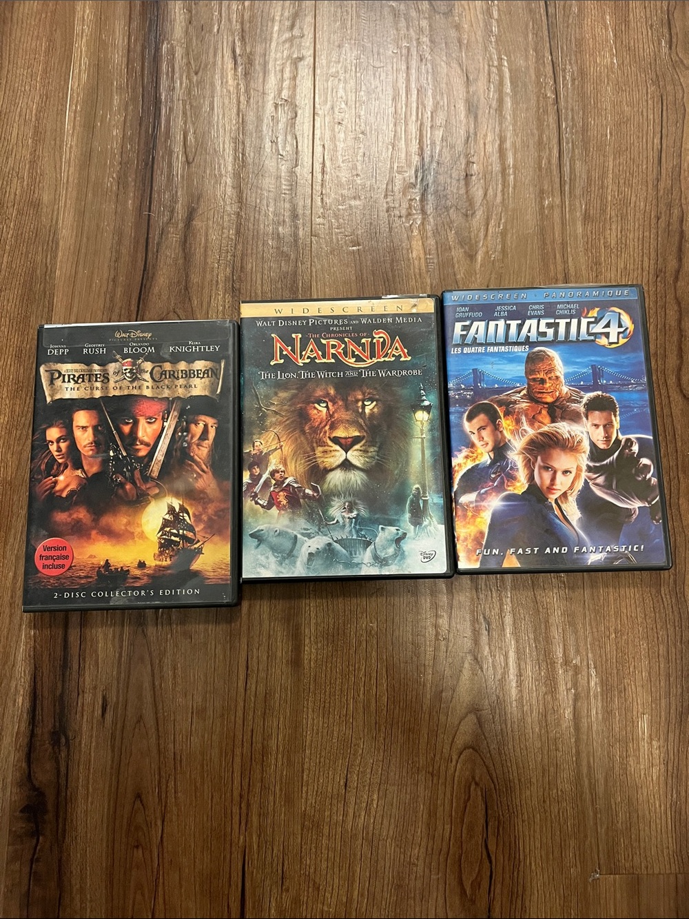 DVD Movies Narnia, Fantastic 4, Pirates of the Caribbean